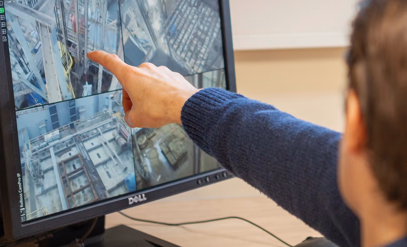 Remote CCTV monitoring of offshore operations