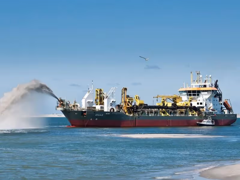 Boskalis dredging vessel in operation